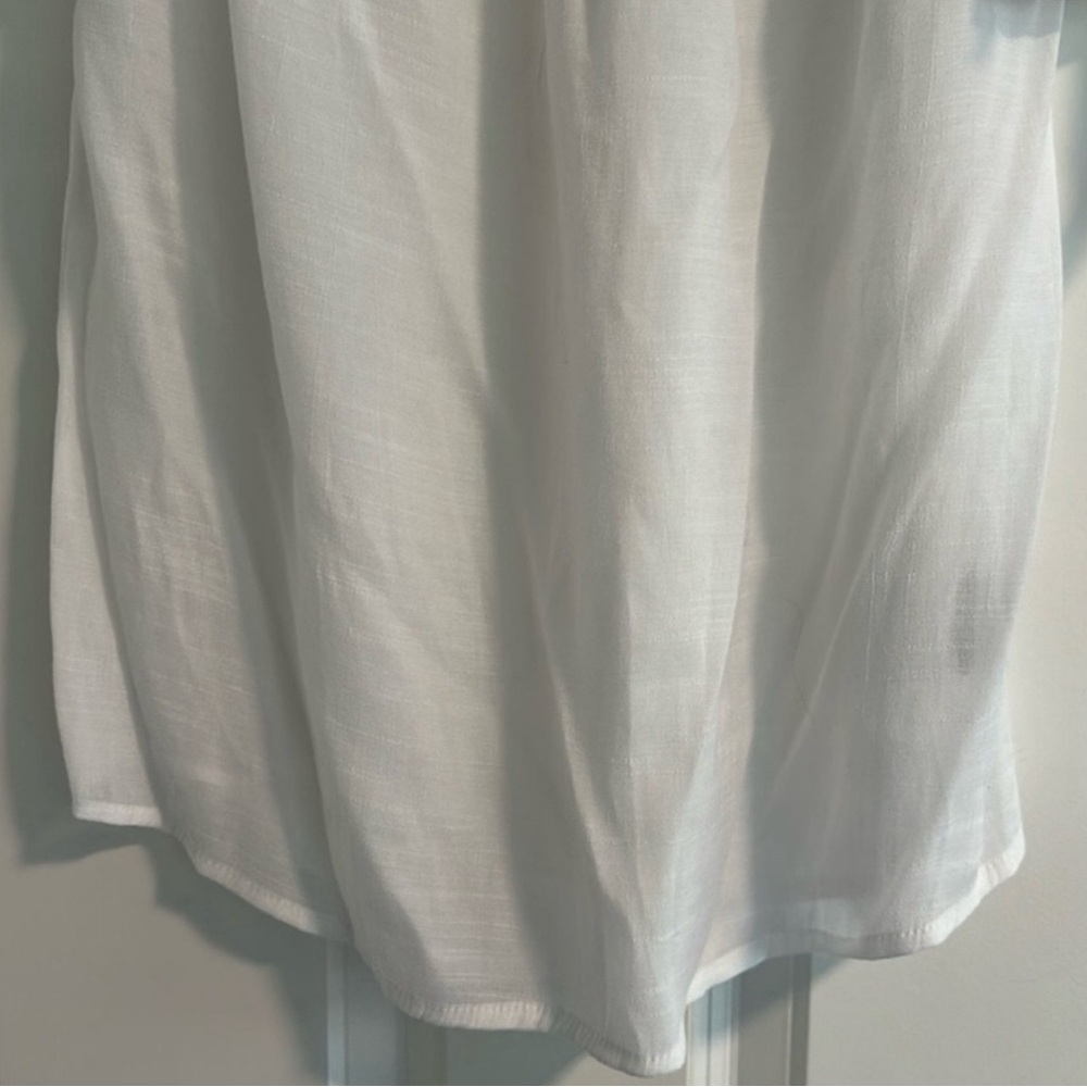 Harve Bernard White Coastal Loose Fit Blouse size M - Picture 7 of 12